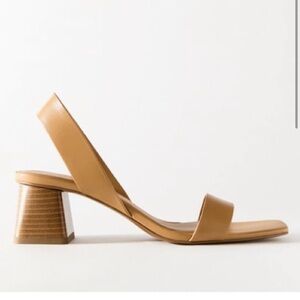 Zara block heel leather sandals (39)